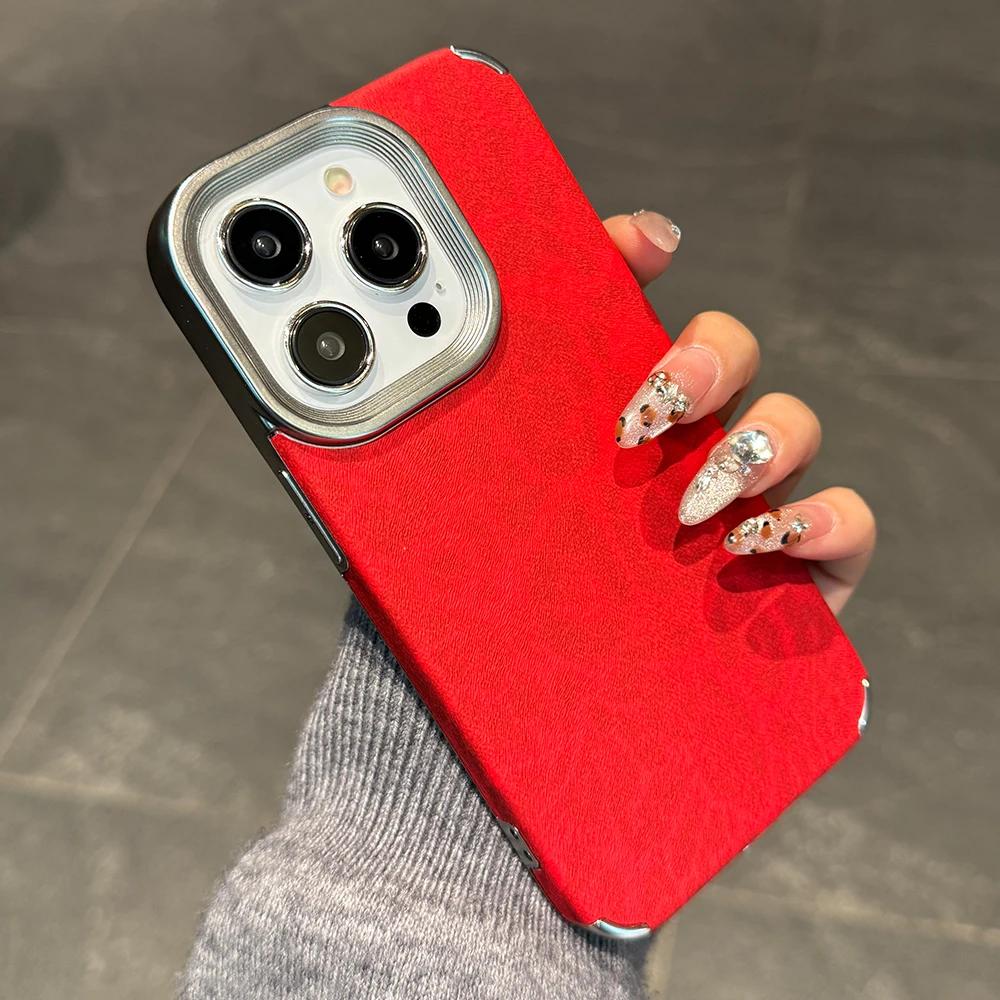 Titanium Gray Leopard Print Pattern Leather Phone Case for iPhone 16 15 14 13 12 11 Pro Max Full Shockproof Hard Bumper Cover