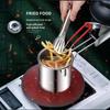 Stainless Steel Deep Fryer With Frying Basket Multifunctional Small Kitchen Pot For Frying Chicken And Other Cooking Tools