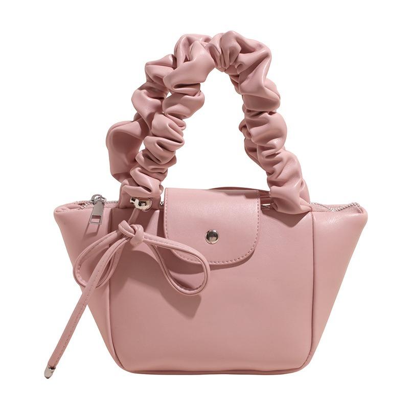 Bolsa plissada de nicho de moda, bolsa feminina nova de verão versátil de ombro/axila, bolsa pequena