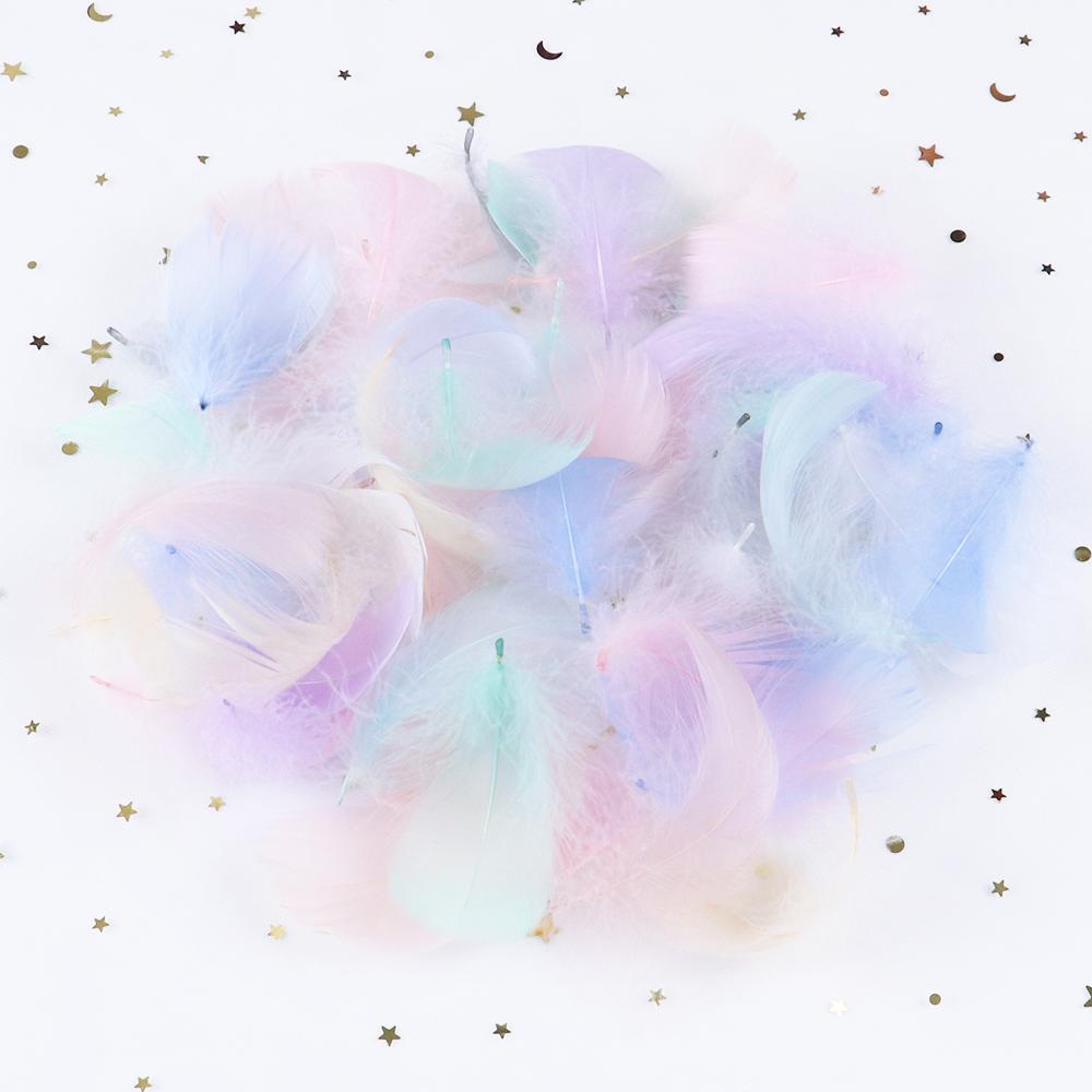 50PCS 5-12cm Natural Goose Feathers Bulk for DIY Crafts Wedding Costume Hair Accessories Party Decorations