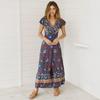 Fashionable Women's Vacation Printed Dress Sexy Long Skirt For Women