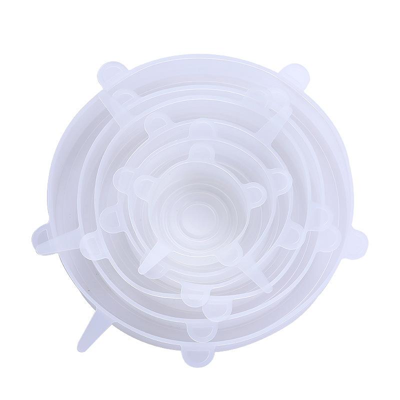 

6 шт. Силиконовый эластичный чехол, универсальная силиконовая пищевая упаковка, миска и крышка для кастрюли, силиконовый чехол, кухонные принадлежности для приготовления пищи