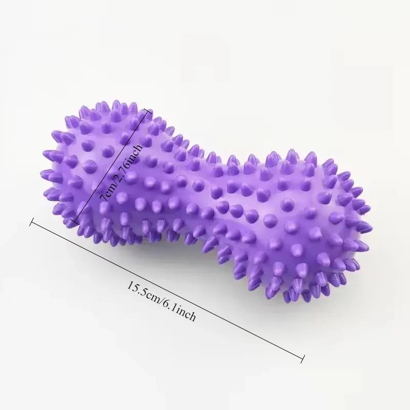 1 st Jordnötsmassageboll Färgglad PVC Taggig Massageboll Muskelvärk Stress Sensorisk Boll Fotmuskelmassager Avkoppling