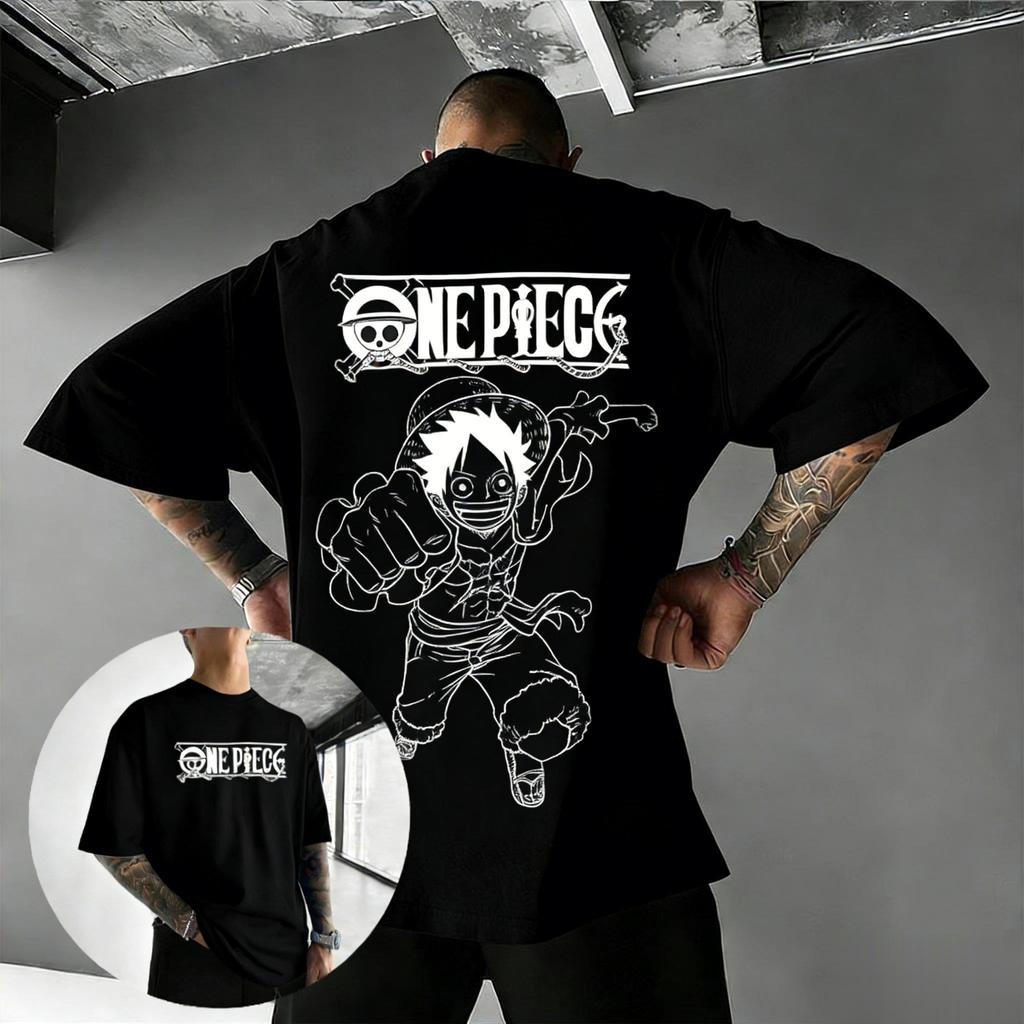 One Piece Luffy Anime Grafik T-Shirt Herren Damen 2026 Sommer Kurzarm Tee Harajuku Streetwear Lässig Comic Tops Y2k Kleidung