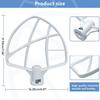 Coated Flat Beater for 5.5-6QT Stand Mixer Dough Mixing Paddle Mixing Head Pasta Attachments for Kneading Blending