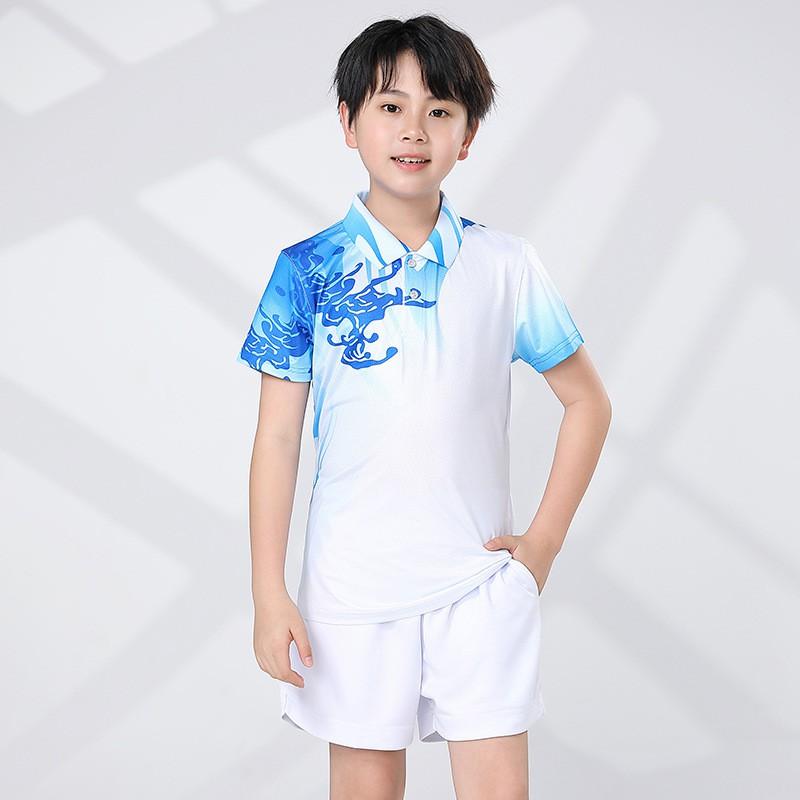 Kids Sports Set Girls Quick-Dry Badminton Tennis Uniform With Custom Print Option