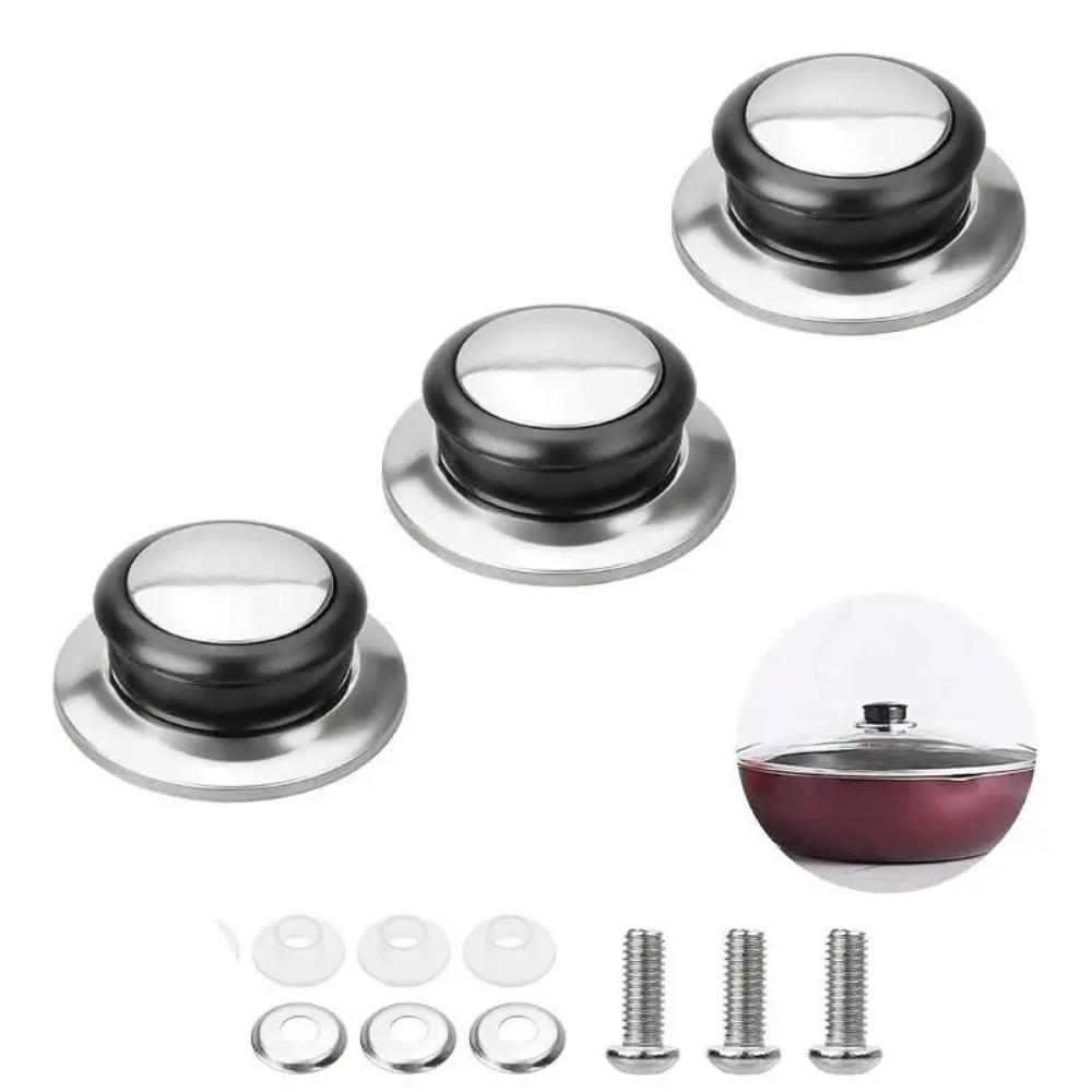 2pc Universal Glass Lib Cover Knob Cap Heat Resistance Cooking Pot Pan Lid Knob Replacement Lifting Handle Kitchen Cooking Handg