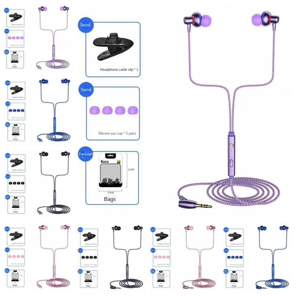 Heavy Bass Wired Headphones Wired Subwoofer Earphone in Ear Headphone Birthday Gift