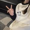 Women's Cartoon Flannel Nightgown – Cute, Cozy, Long Sleeve, Mid-Length Dress for Fall/Winter, Suitable for Home or Outdoors