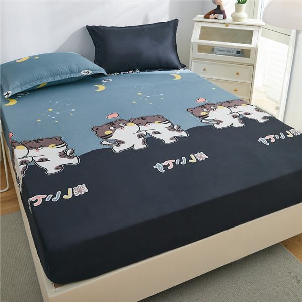 Huidvriendelijke katoenen bedrukte waterdichte matrashoes All-inclusive ademende baby-urinebeschermingshoes Simmons Stofdichte matrashoes