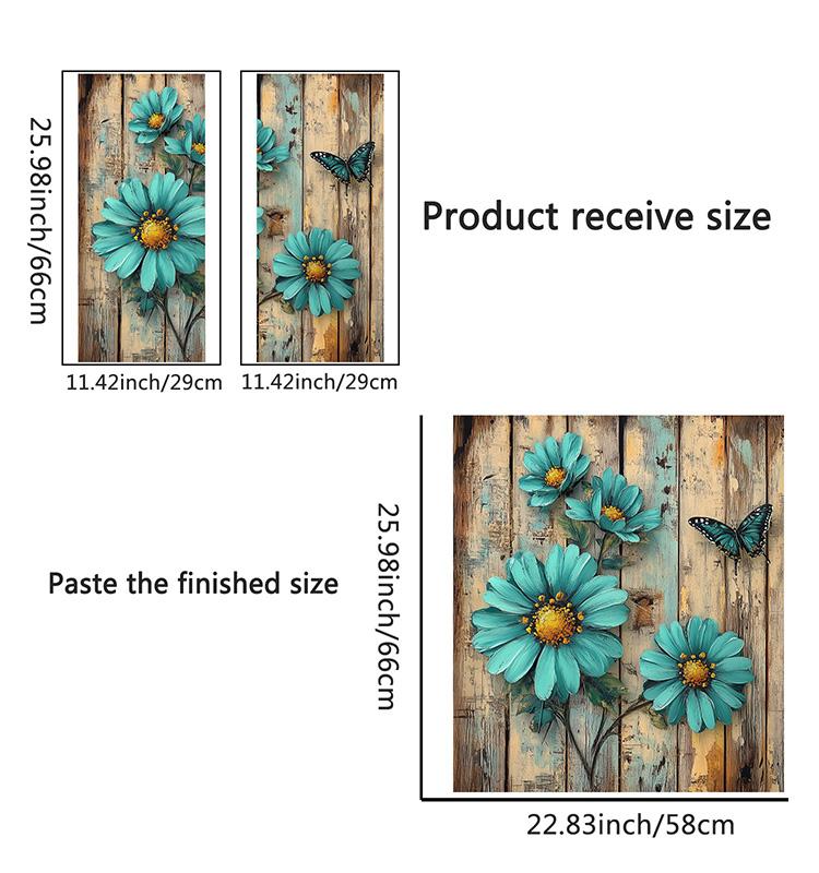 1PC PVC Waterproof Decals Kitchen Floral Printed Home Decoration Dishwasher Sticker Self Adhesive Wallpaper Refrigerator