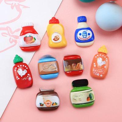 Cartoon Creative Seasoning Bottle: Handmade DIY Cream Glue Resin Accessories for Shoe Buckles & Hairpins