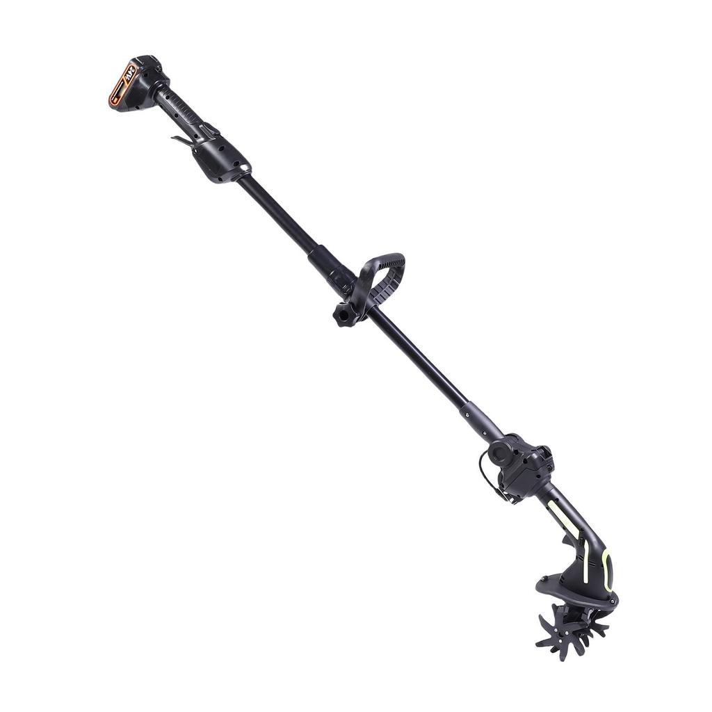 Cordless Tiller Cultivator Rechargeable Electric Garden Tiller Battery Powered Rototiller with 2 Batteries for Lawn