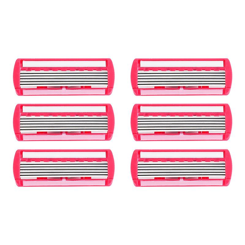 6-Layer Women's Razor: Shaver & Epilator with Stainless Steel Washable Blade Head.