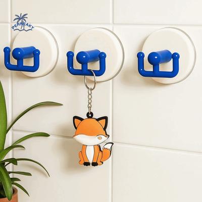 5pcs Vacuum Pressing Suction Cup Hook High Load Capacity No Drill Wall Mounted Hook Plastic Removable Kitchen Hook Dorm Room