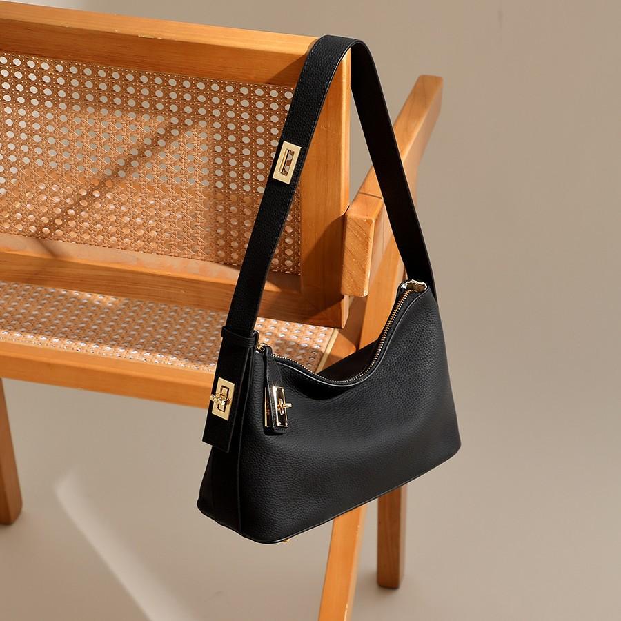 Women's first-layer cowhide bag 2025 new model genuine leather commuter dumpling bag, high-end commuter crossbody bag, handbag, underarm bag