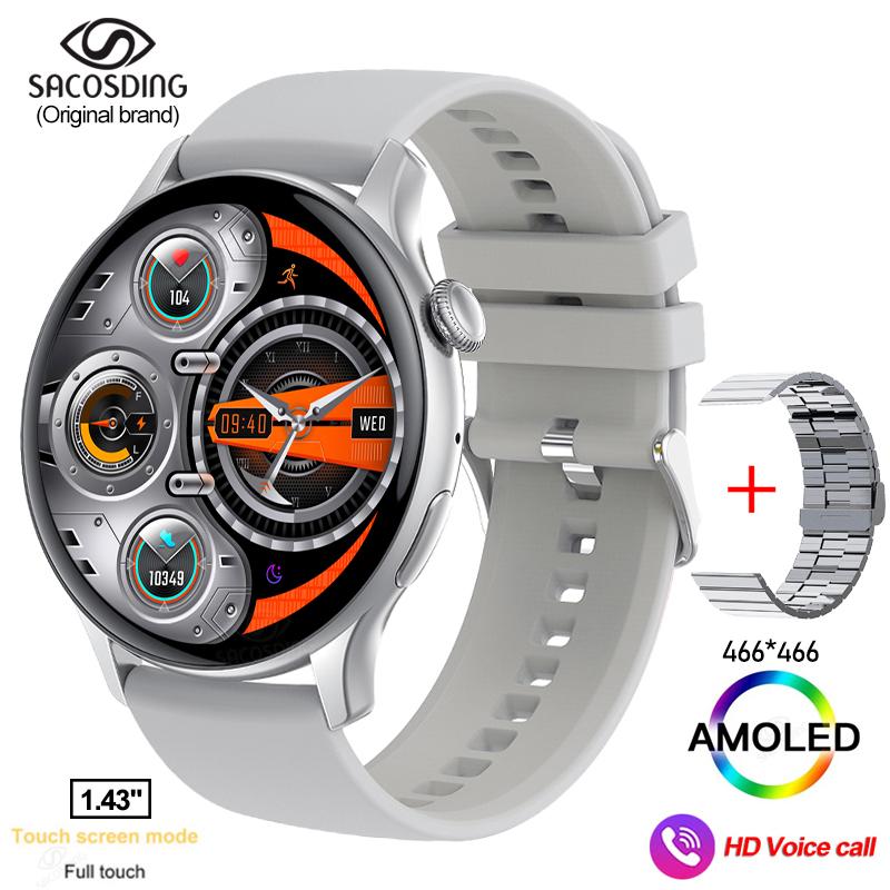 Bluetooth Call Smart Watch Men Women Custom Dials Amoled Display Clock Fitness Ip68 Waterproof Sport Smartwatch For Men