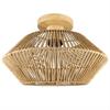 Classic Bamboo Lustre Chandelier Hanging Lamp Ceiling Handmade Rattan Pendant Light Fixture Weaving Home Living Bed Room Decor