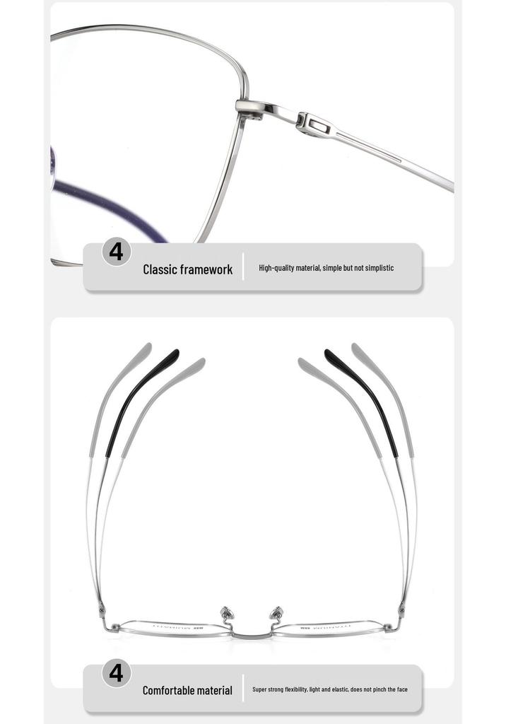 Ultra-Light Half-Titanium Full-Frame Men's Myopia Glasses