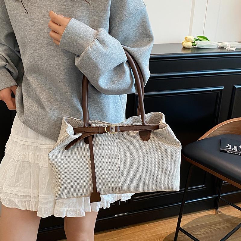 Retro Large Capacity Handbag Shoulder Bags for Women Durable Material Travel Commuter Totes Bags for Fitness Swimming Shopping