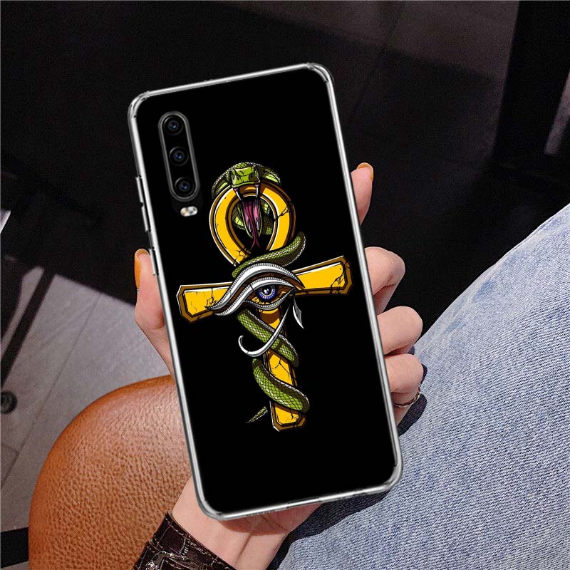 Ägypten Nofretete Anubis Ankh Abdeckung Telefon Fall Für Huawei P30 P20 P10 P40 P50 Pro Mate 20 40 30 10 Lite Beliebte fundas Kunst Geschenk Co