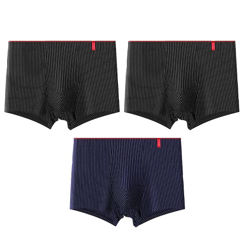 Pánské kalhotky plus size pruhované boxerky šortky boxerky pohodlné bavlněné pánské kalhotky spodní prádlo šortky L-4XL
