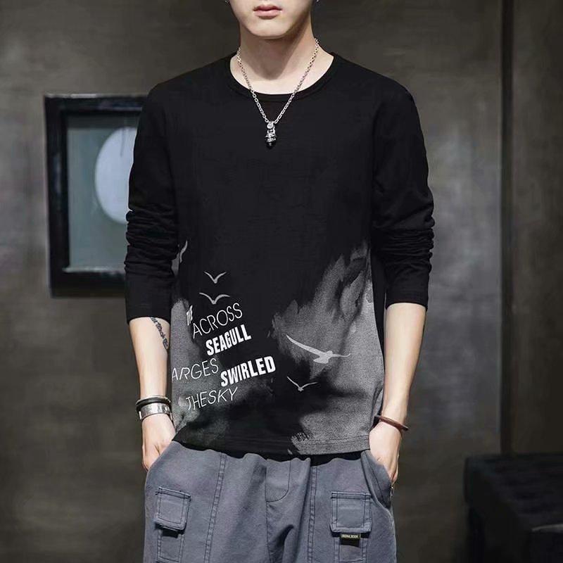 Men's Outdoor Wear-Resistant Long-Sleeve T-Shirt - Versatile Spring/Summer Thin Bottom Shirt