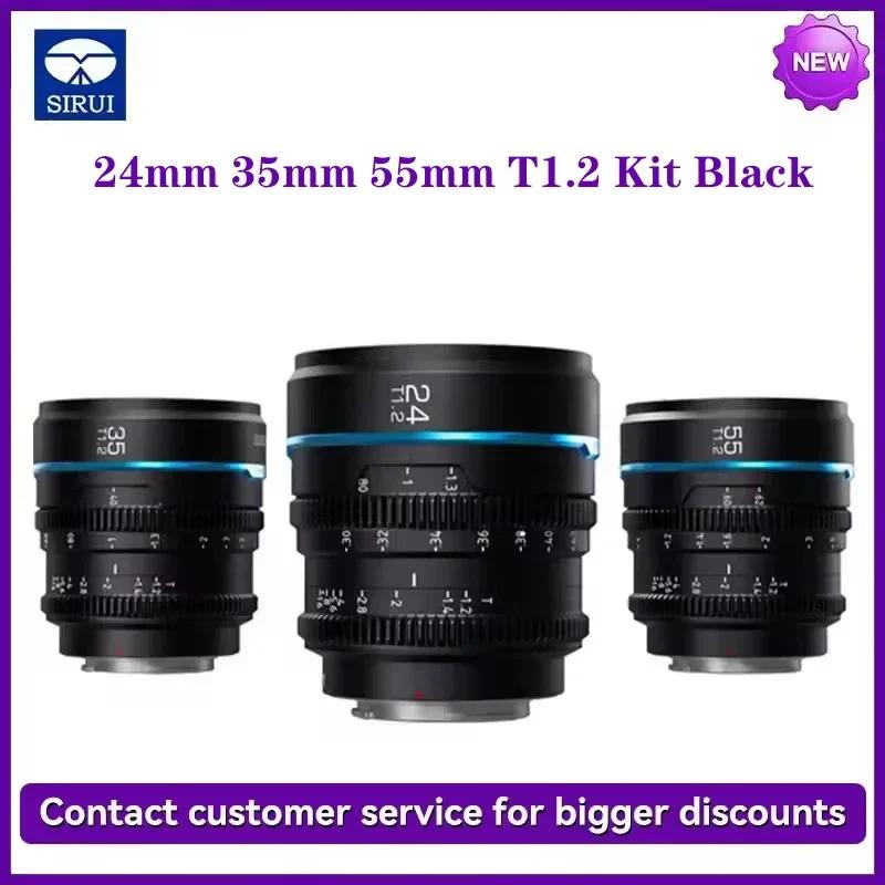 Sirui Night Walker 24mm / 35mm / 55mm T1.2 16mm 75mm S35 Cine Lens Series Lightweight Fast T1.2 Aperture Lens Sirui Nightwalker