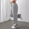 VEZFAA Women's Fashion Casual Solid Color Print High Waist Trousers Pants & Capris