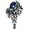 Retro große farbige Schatzbrosche übertrieben Damen High-End-Atmosphäre Kristall vielseitige Anstecknadel Brosche Mantel mit Accessoires
