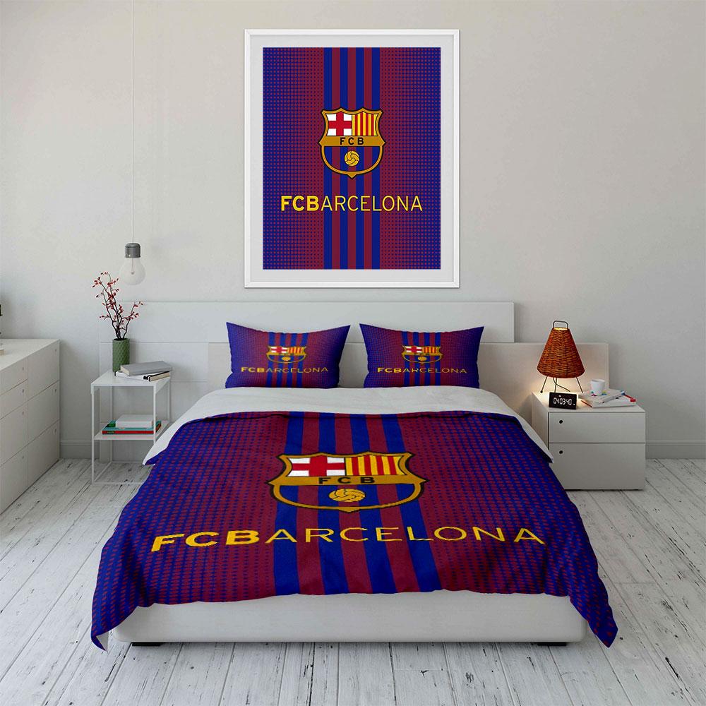 "FCB Red Blue Bedding Set" Bedding Duvet Cover Set Duvet Cover Pillowcases (1 * Duvet Cover 2 * Pillowcases, Without Duvet Insert)