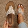 Fashion Women Slippers Outdoor Flip Flops Summer Casual Flower Slippers Non-slip Beach Wedge Sandals Platform Walking Shoes Slides Women