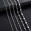 Fashion Stainless Steel Beads Necklace Link Bamboo Neck Chain for Men Women No Fade Collar Choker Copper Color Metal Jewelry