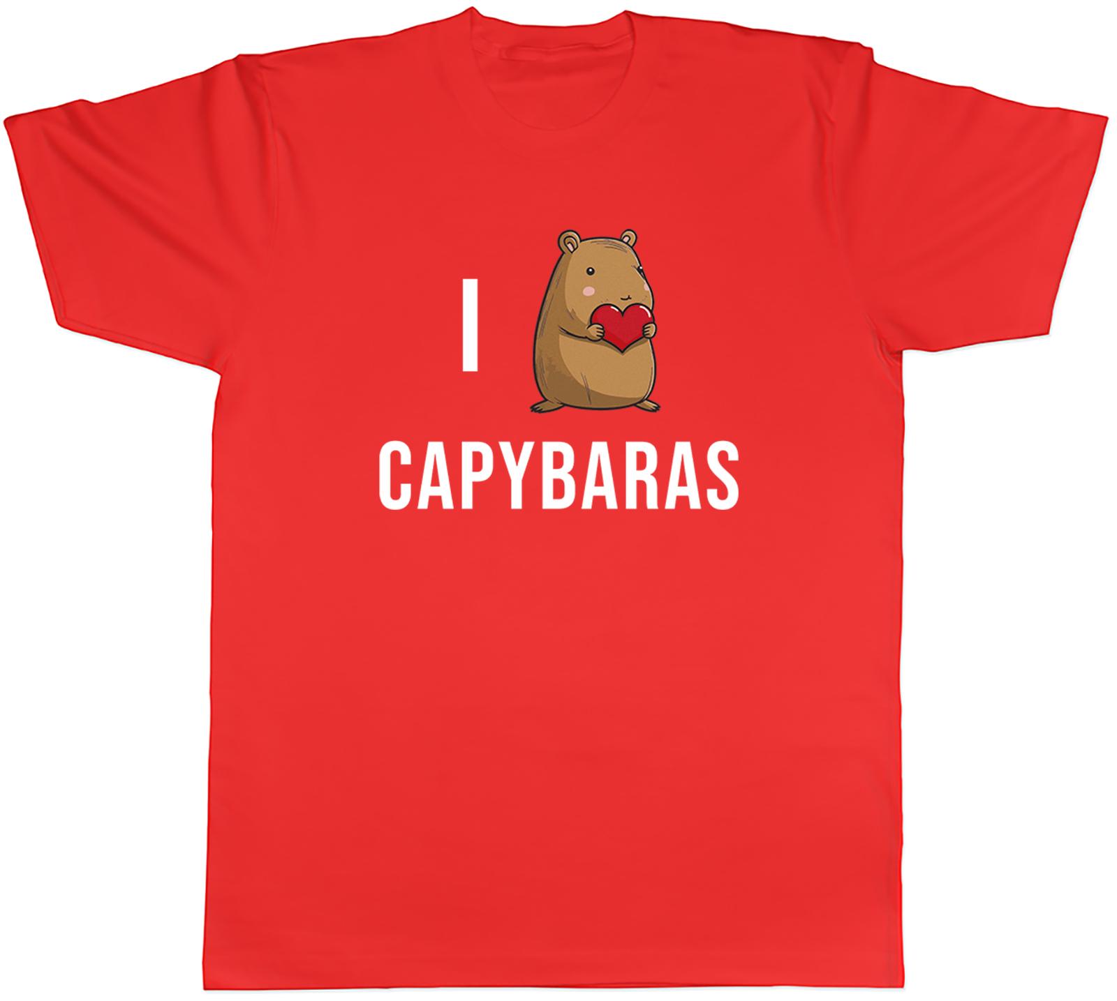 I love Capybara Unisexs TShirt Cute Animal Unisex Tee Gift S