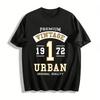 Vintage 1972 Urban College Style Printed Casual Top Pure Cotton T-shirt