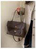2025 Women's High-End Retro Matte Platinum Handbag: Trendy, Large Capacity Niche Underarm Commute Bag