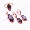 Exquisite Russian Purple Gold Smoke-Colored Spinel Pendant, Fashionable Gold-Plated Rose Gold Coffee-Colored Water Drop-Shaped Pendant.