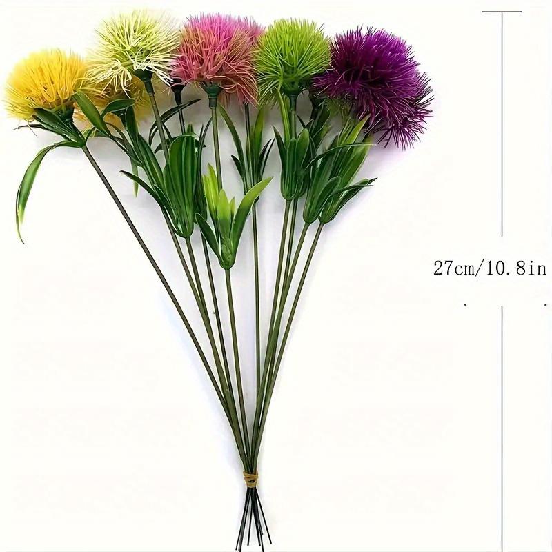 Artificial Dandelion Flower, European-Style Small Onion Ball, Home Plant Decoration, Floral Arrangement, Gardening Accessory.