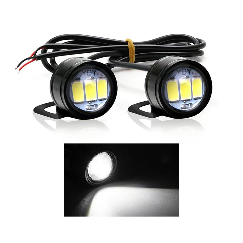 2ks Motocykl Auto LED DRL Denní svícení Záložní světlo Eagle Eye Automobily Parkovací směrové světlo pro couvání