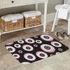 Eyes Pattern Doormat, Realistic Eyeball Print on Black Background, Polyester Floor Rug for Entryway Living Room Decor