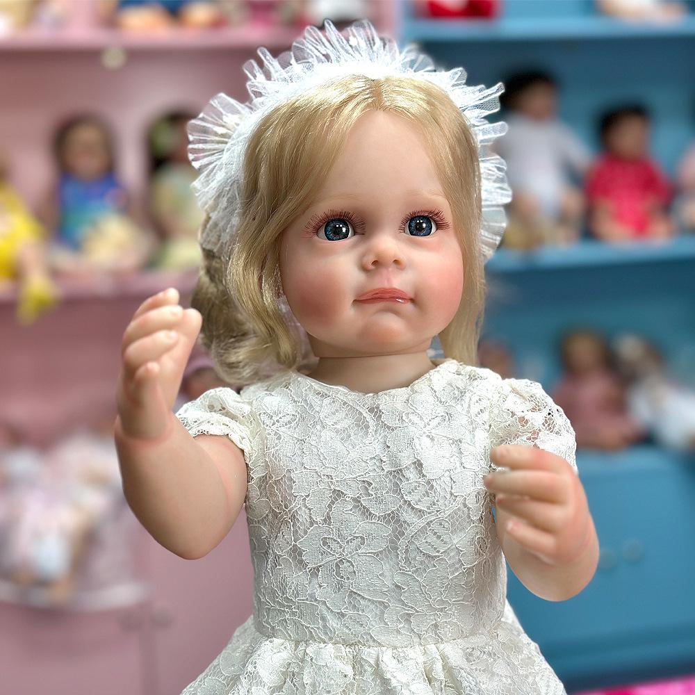 22" Lifelike Reborn Girl Doll - Full Soft Vinyl Body Simulation Baby Doll