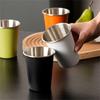 4pcs Stainless Steels Drinking Cups Outdoor Travel Cups 350ml Coffees Milk Beer Mug Stackable Camping Cup Enduring