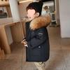 Boys' Mid-Length Winter Cotton Coat: 2025 New Thickened Jacket for Little Boys
