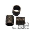 Hammered Texture Tube Spacer Beads Alloy Loose Beads For DIY Bracelet Dreadlocks Hair Braiding Jewelry Making Parts