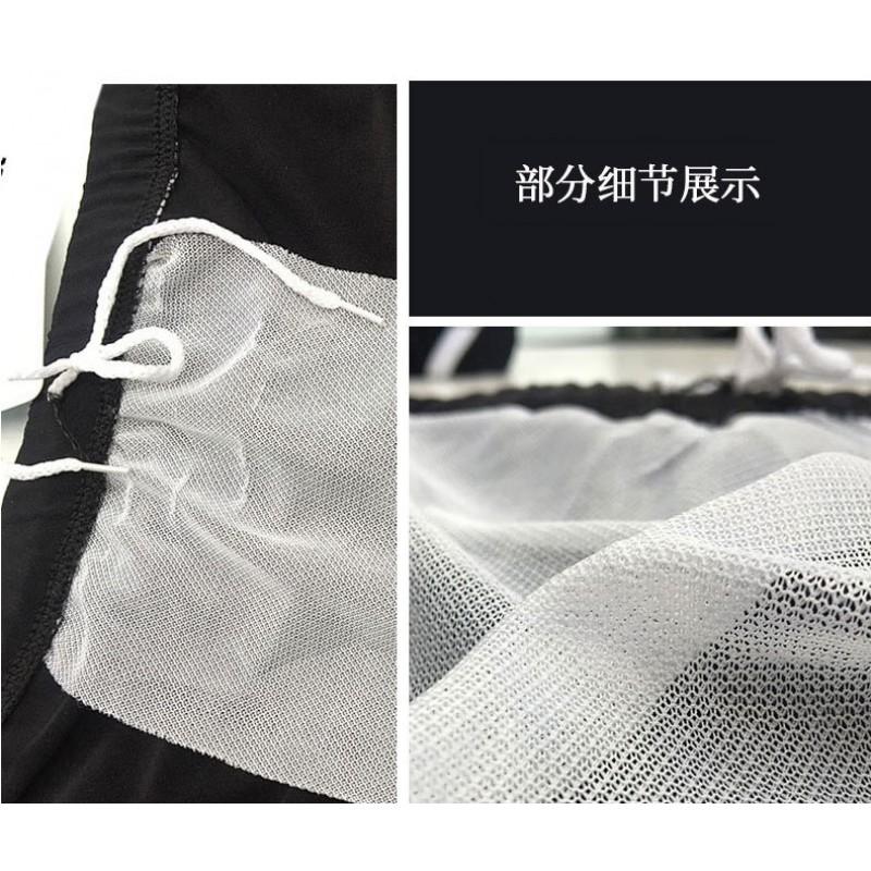 Mens Plus Size Swim Trunks With Color Block Stripe Design Milk Silk Fabric Pool Hot Swimming