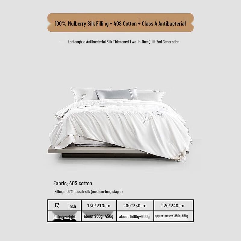 

Mercury Home Textiles 100% Silk Two-in-One Winter Quilt