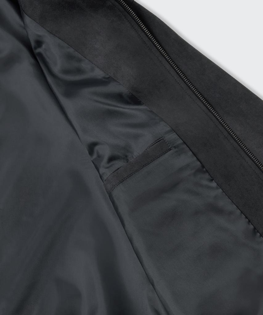 Musinsa Standard Synthetic Suede Minimal Blouson Jacket [Dark Grey]