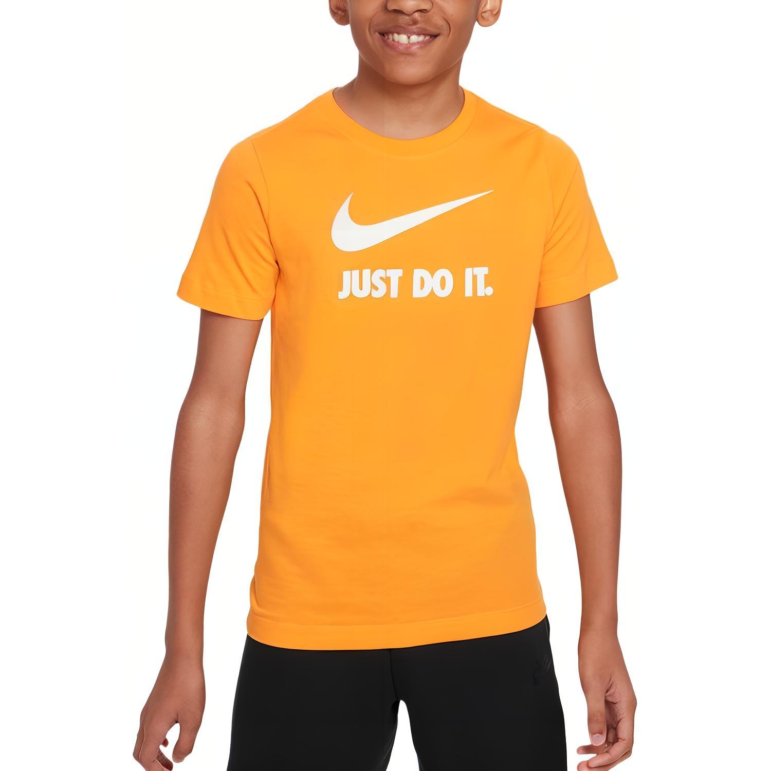 Nike T Shirt SPORTSWEAR JDI Bright Orange Kids DV2587-890 XL
