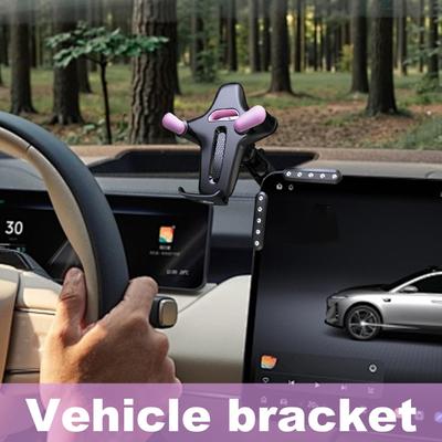 Car Mount Non-Slip Adjustable Bracket Vehicle Screen Phone Mount Clip For Truck Vehicle Auto Pickups Scooter Dashboard SUV