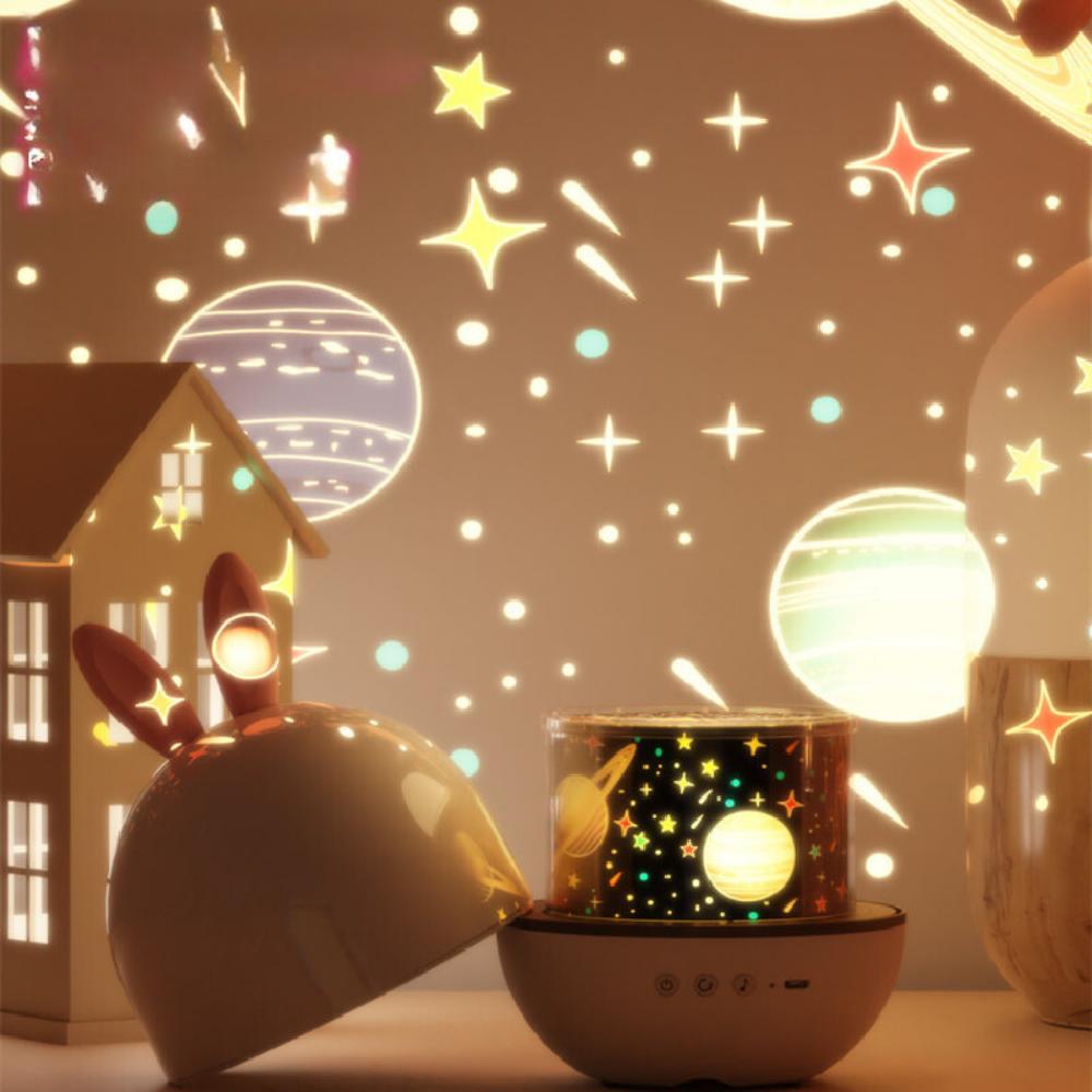 Star projector for children, rotating LED bedroom night light